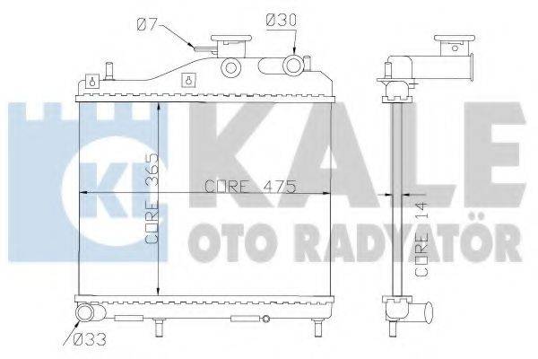 KALE OTO RADYATOR 358200 Радіатор, охолодження двигуна