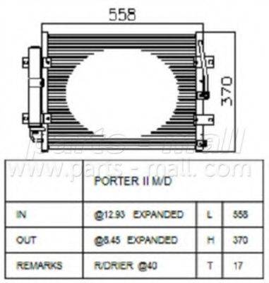 PARTS-MALL PXNCA112 Конденсатор, кондиціонер