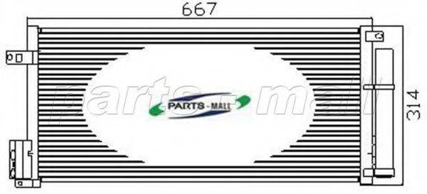 PARTS-MALL PXNCX025G Конденсатор, кондиціонер