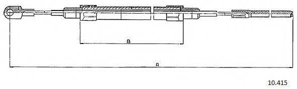 CABOR 10415 Трос, стоянкова гальмівна система