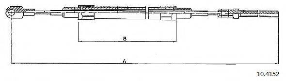 CABOR 104152 Трос, стоянкова гальмівна система
