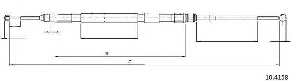 CABOR 104158 Трос, стоянкова гальмівна система