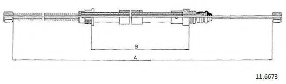 CABOR 116673 Трос, стоянкова гальмівна система
