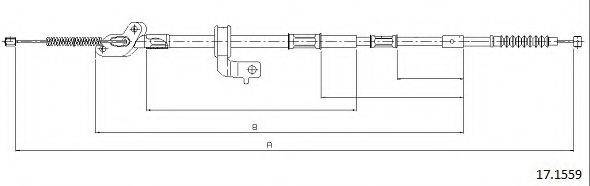 CABOR 171559 Трос, стоянкова гальмівна система
