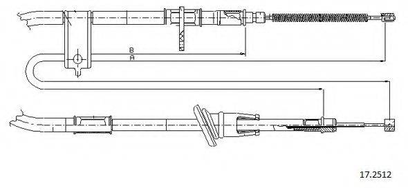 CABOR 172512 Трос, стоянкова гальмівна система