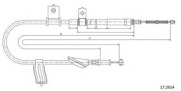 CABOR 172614 Трос, стоянкова гальмівна система
