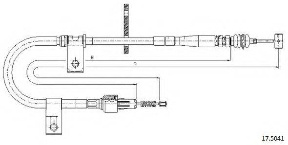 CABOR 175041 Трос, стоянкова гальмівна система