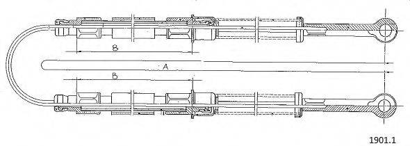 CABOR 19011 Трос, стоянкова гальмівна система