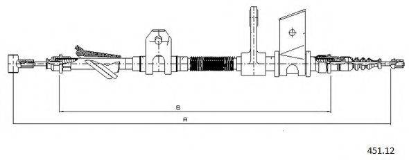 CABOR 45112 Трос, стоянкова гальмівна система