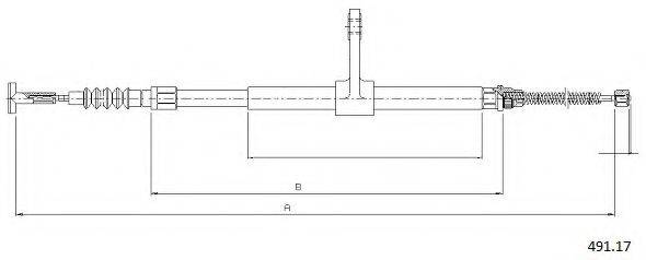 CABOR 49117 Трос, стоянкова гальмівна система