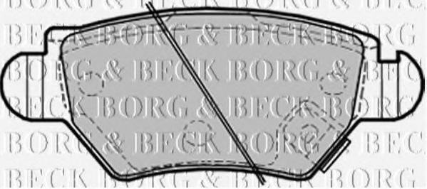 BORG & BECK BBP1687 Комплект гальмівних колодок, дискове гальмо