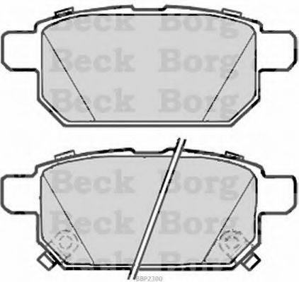 BORG & BECK BBP2300 Комплект гальмівних колодок, дискове гальмо