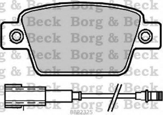 BORG & BECK BBP2325 Комплект гальмівних колодок, дискове гальмо