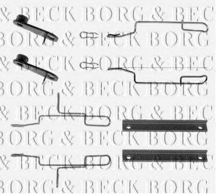 BORG & BECK BBK1022 Комплектуючі, колодки дискового гальма