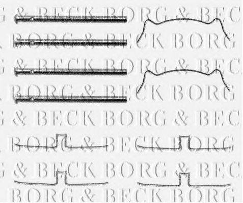 BORG & BECK BBK1112 Комплектуючі, колодки дискового гальма