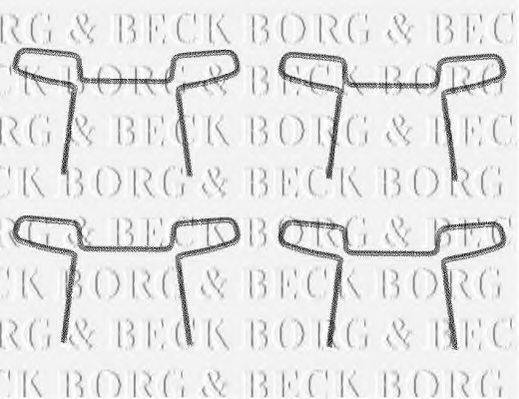 BORG & BECK BBK1113 Комплектуючі, колодки дискового гальма