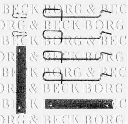 BORG & BECK BBK1124 Комплектуючі, колодки дискового гальма