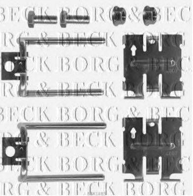 BORG & BECK BBK1185 Комплектуючі, колодки дискового гальма