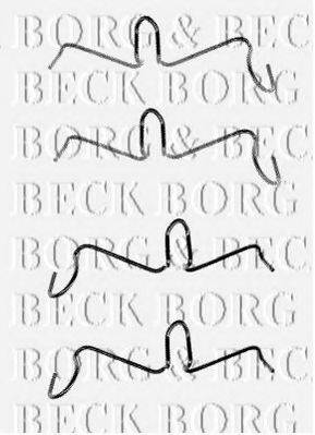 BORG & BECK BBK1187 Комплектуючі, колодки дискового гальма
