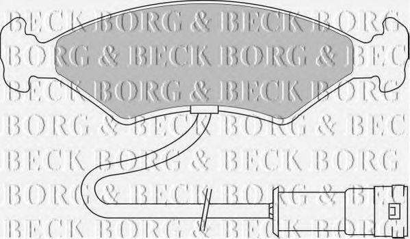 BORG & BECK BBP1104 Комплект гальмівних колодок, дискове гальмо