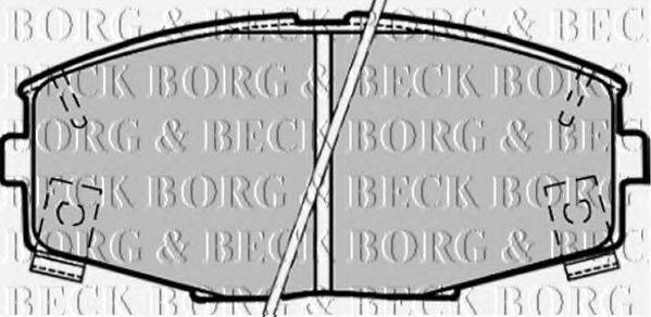 BORG & BECK BBP1164 Комплект гальмівних колодок, дискове гальмо