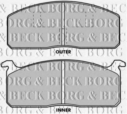 BORG & BECK BBP1204 Комплект гальмівних колодок, дискове гальмо
