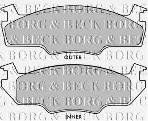 BORG & BECK BBP1235 Комплект гальмівних колодок, дискове гальмо
