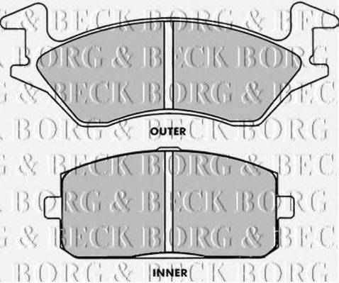 BORG & BECK BBP1264 Комплект гальмівних колодок, дискове гальмо