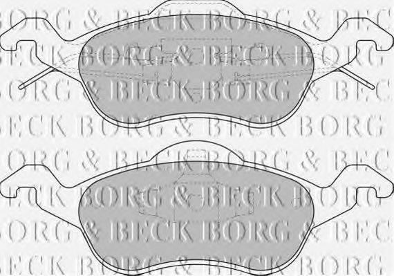 BORG & BECK BBP1602 Комплект гальмівних колодок, дискове гальмо