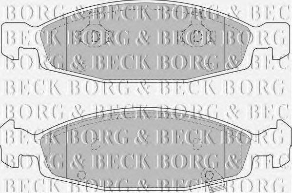 BORG & BECK BBP1781 Комплект гальмівних колодок, дискове гальмо