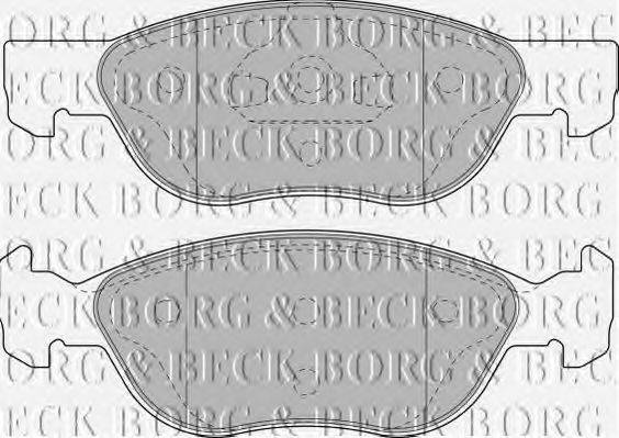 BORG & BECK BBP1859 Комплект гальмівних колодок, дискове гальмо