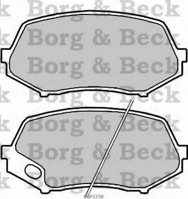 BORG & BECK BBP2258 Комплект гальмівних колодок, дискове гальмо