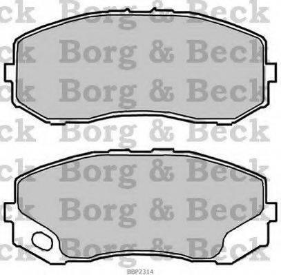 BORG & BECK BBP2314 Комплект гальмівних колодок, дискове гальмо