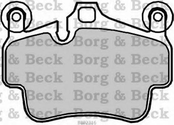 BORG & BECK BBP2316 Комплект гальмівних колодок, дискове гальмо