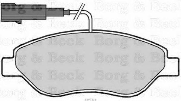 BORG & BECK BBP2318 Комплект гальмівних колодок, дискове гальмо