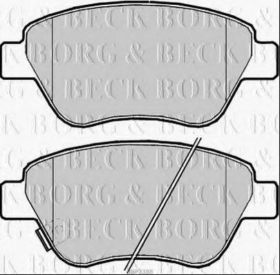 BORG & BECK BBP2388 Комплект гальмівних колодок, дискове гальмо