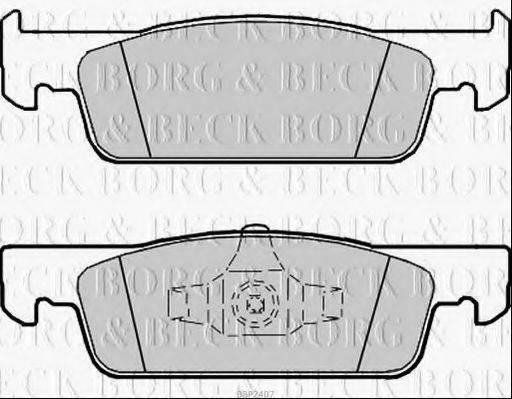 BORG & BECK BBP2407 Комплект гальмівних колодок, дискове гальмо