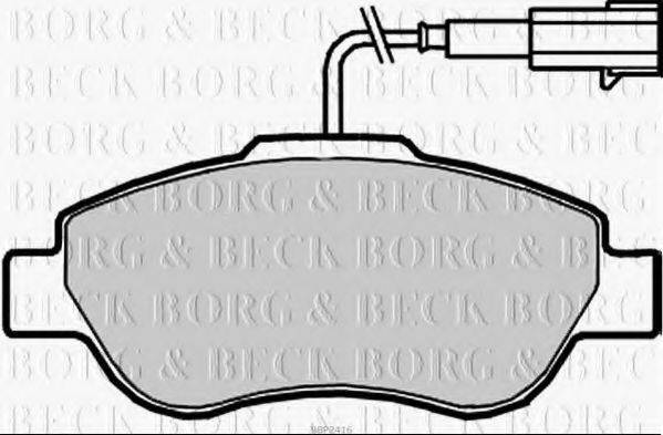 BORG & BECK BBP2416 Комплект гальмівних колодок, дискове гальмо