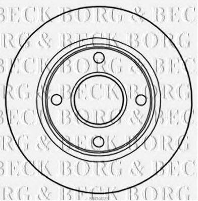 BORG & BECK BBD4025 гальмівний диск