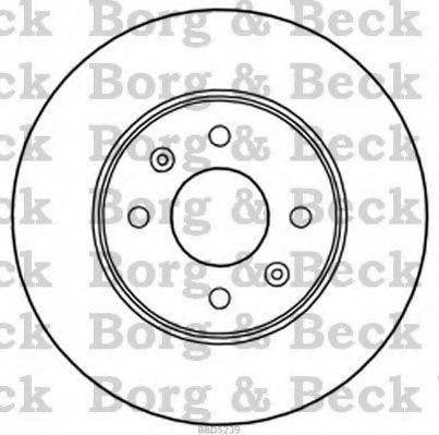 BORG & BECK BBD5239 гальмівний диск