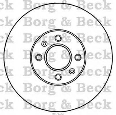 BORG & BECK BBD5243 гальмівний диск