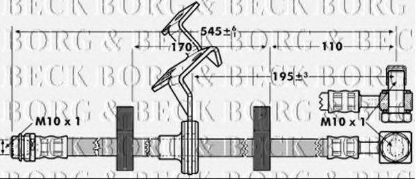 BORG & BECK BBH7087 Гальмівний шланг