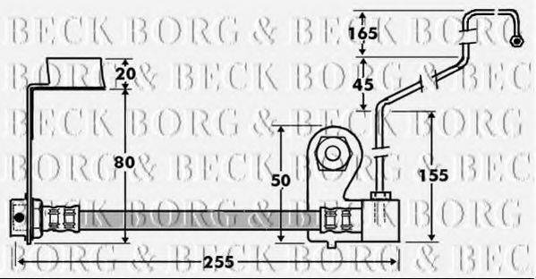 BORG & BECK BBH7414 Гальмівний шланг