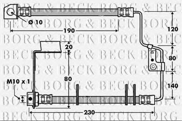 BORG & BECK BBH7416 Гальмівний шланг
