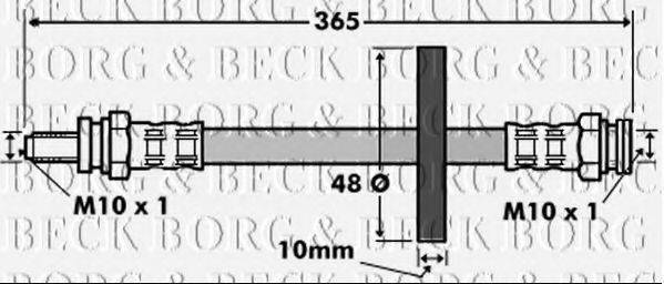 BORG & BECK BBH7522 Гальмівний шланг