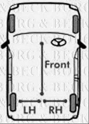BORG & BECK BKB1046 Трос, стоянкова гальмівна система