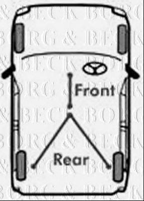 BORG & BECK BKB1470 Трос, стоянкова гальмівна система