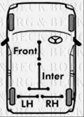 BORG & BECK BKB1812 Трос, стоянкова гальмівна система