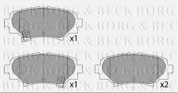BORG & BECK BBP2458 Комплект гальмівних колодок, дискове гальмо