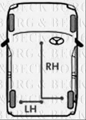 BORG & BECK BKB1138 Трос, стоянкова гальмівна система